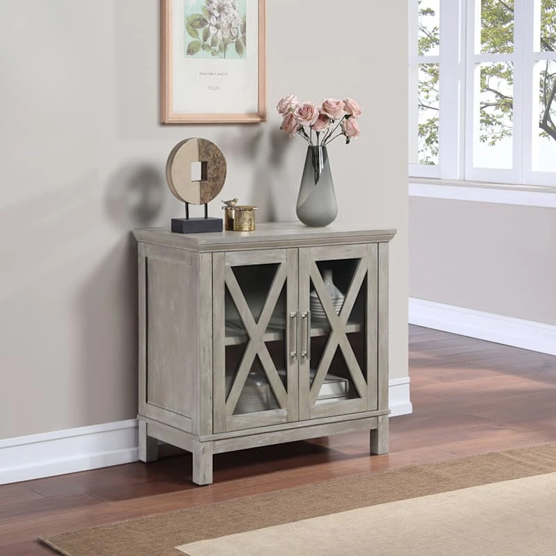 Rowan 2-Drawer Grey Cabinet 10 Rowan 2-Drawer Grey Cabinet - Image 8