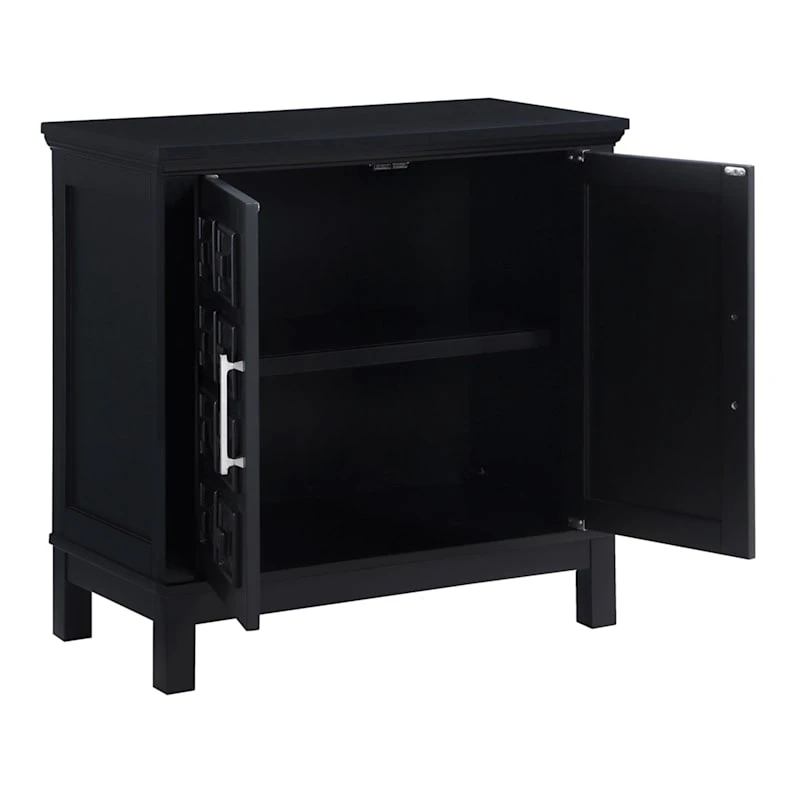Sadie 2-Drawer Geometric Cabinet, Black 4 Sadie 2-Drawer Geometric Cabinet, Black - Image 2