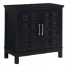Sadie 2-Drawer Geometric Cabinet, Black