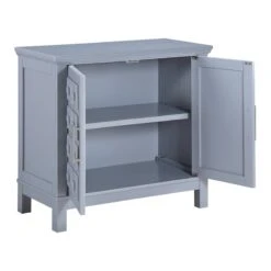 Sadie 2-Drawer Geometric Cabinet, Grey -Accent Furniture Shop sadie 2 drawer geometric cabinet grey 2