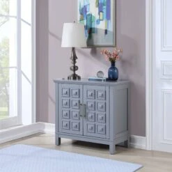 Sadie 2-Drawer Geometric Cabinet, Grey -Accent Furniture Shop sadie 2 drawer geometric cabinet grey 7