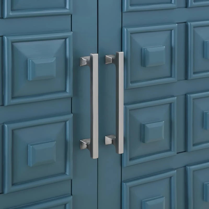 Sadie 2-Drawer Geometric Cabinet, Turquoise 7 Sadie 2-Drawer Geometric Cabinet, Turquoise - Image 5