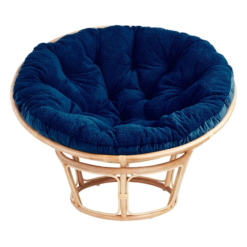 Sherpa Papasan, Navy Blue 4 Sherpa Papasan, Navy Blue - Image 2
