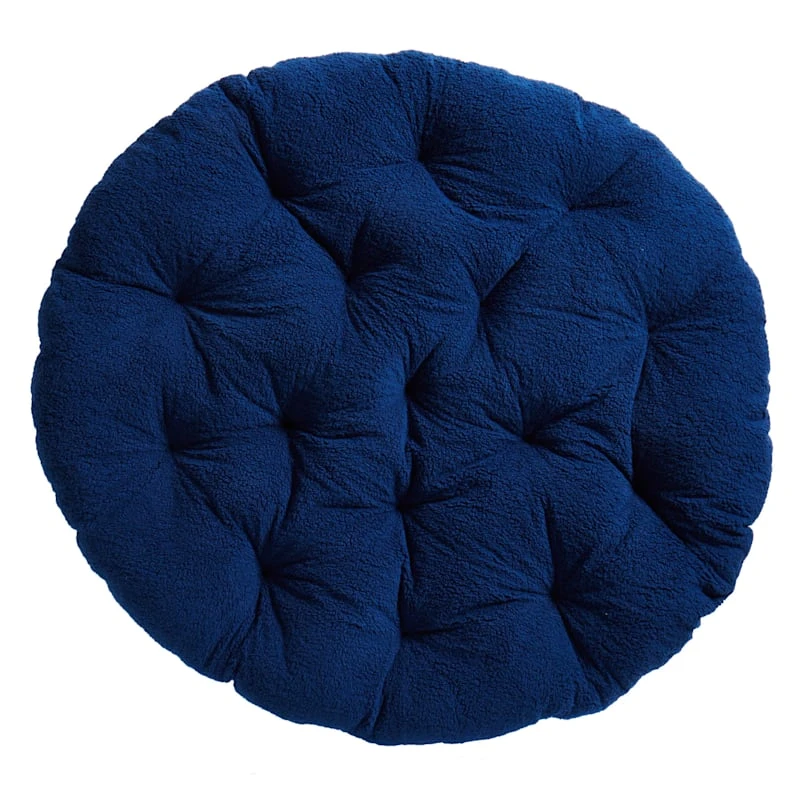 Sherpa Papasan, Navy Blue 3 Sherpa Papasan, Navy Blue