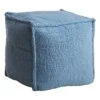 Sherpa Pouf, Blue -Accent Furniture Shop sherpa pouf blue