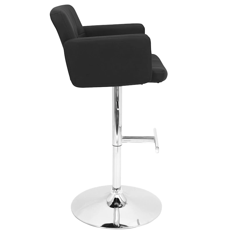 Stout Black Faux Leather Adjustable Barstool 5 Stout Black Faux Leather Adjustable Barstool - Image 3