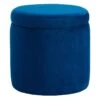 Stuart Round Storage Ottoman, Navy Blue 1 Stuart Round Storage Ottoman, Navy Blue -Accent Furniture Shop stuart round storage ottoman navy blue