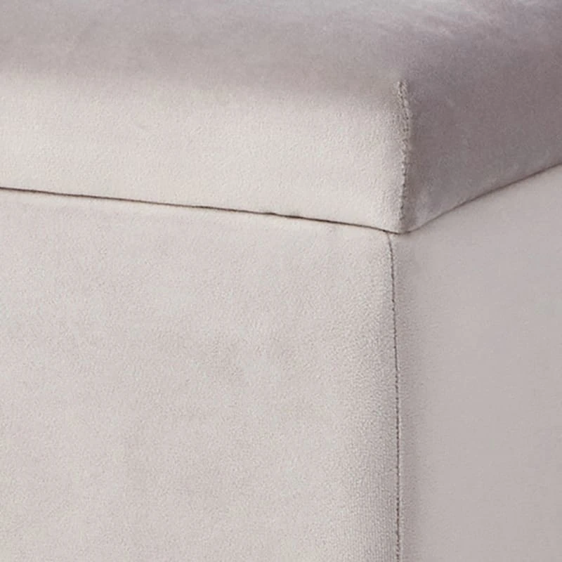 Stuart Square Storage Ottoman, Grey 5 Stuart Square Storage Ottoman, Grey - Image 3