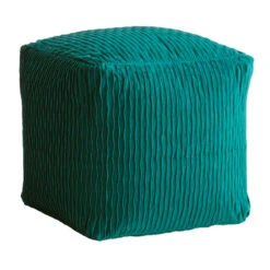 Teal Ripple Pouf