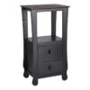 Theodore Black 2-Drawer Thick Leg Accent Table, 29.5" 1 Theodore Black 2-Drawer Thick Leg Accent Table, 29.5" -Accent Furniture Shop theodore black 2 drawer thick leg accent table 29.5