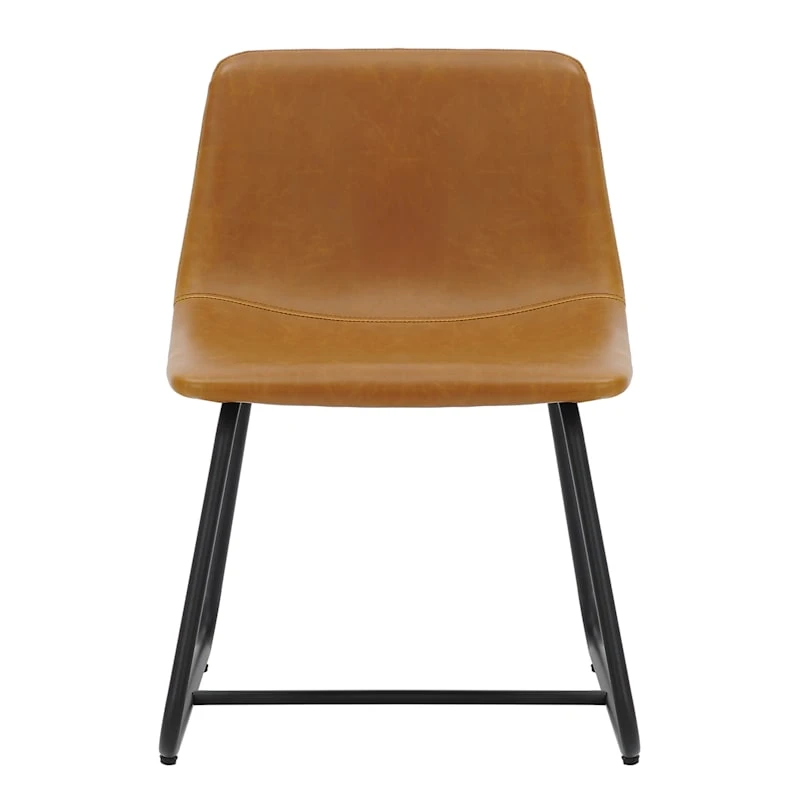 Tiny Dreamers Drake Kids Faux Leather Chair, Cognac 4 Tiny Dreamers Drake Kids Faux Leather Chair, Cognac - Image 2