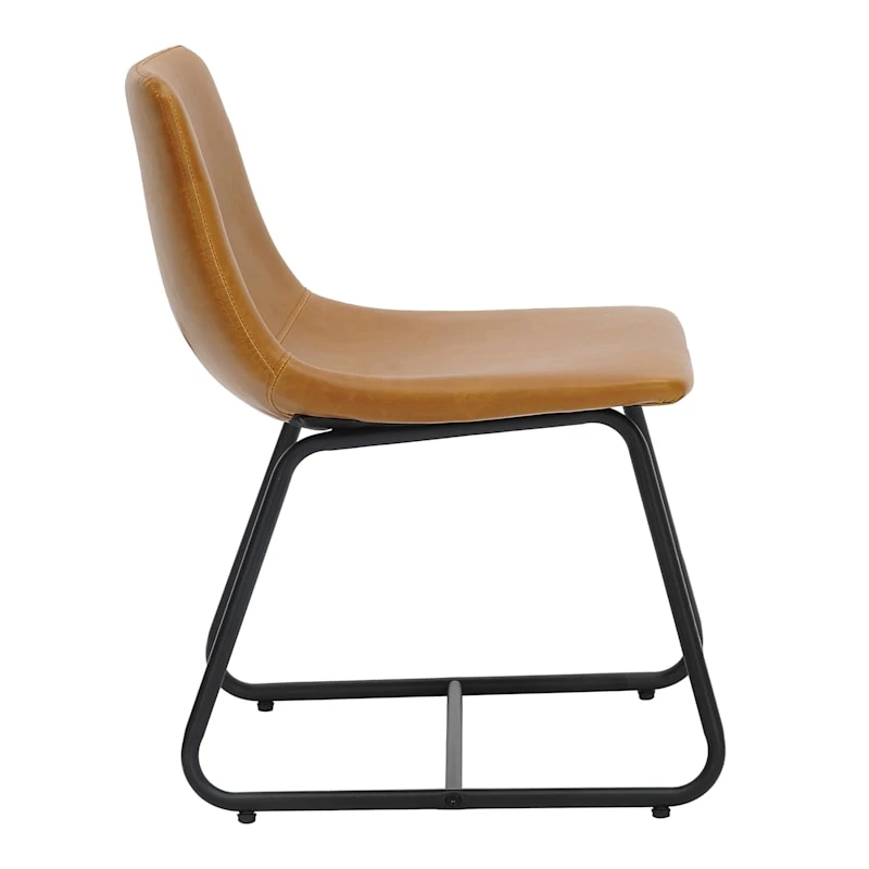 Tiny Dreamers Drake Kids Faux Leather Chair, Cognac 5 Tiny Dreamers Drake Kids Faux Leather Chair, Cognac - Image 3