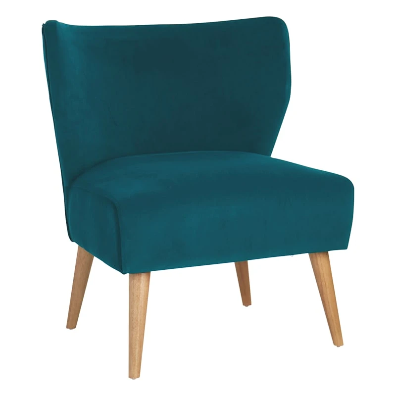 Tracey Boyd Beckett Teal Velvet Chair 3 Tracey Boyd Beckett Teal Velvet Chair