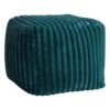 Tracey Boyd Esme Channeled Fur Pouf, Teal -Accent Furniture Shop tracey boyd esme channeled fur pouf teal