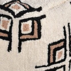 Tracey Boyd Tile Tufted Pouf, Cream -Accent Furniture Shop tracey boyd tile tufted pouf cream 2