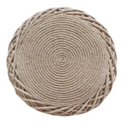 Ty Pennington Reid Twisted Ottoman, Wool Brown -Accent Furniture Shop ty pennington reid twisted ottoman wool brown 2