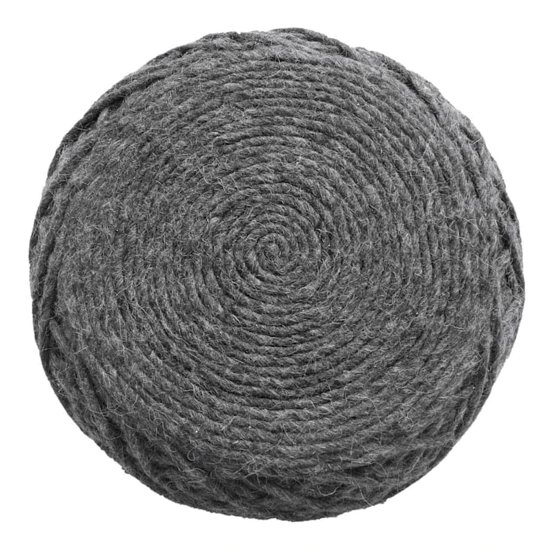 Ty Pennington Reid Twisted Ottoman, Wool Grey 5 Ty Pennington Reid Twisted Ottoman, Wool Grey - Image 3
