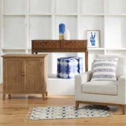 Ty Pennington Shyloh Shibori Print Pouf, Blue -Accent Furniture Shop ty pennington shyloh shibori print pouf blue 3