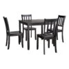 Uptown 5-Piece Dining Set, Black -Accent Furniture Shop uptown 5 piece dining set black