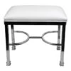 Vanity Bench Chanel Chrome White -Accent Furniture Shop vanity bench chanel chrome white