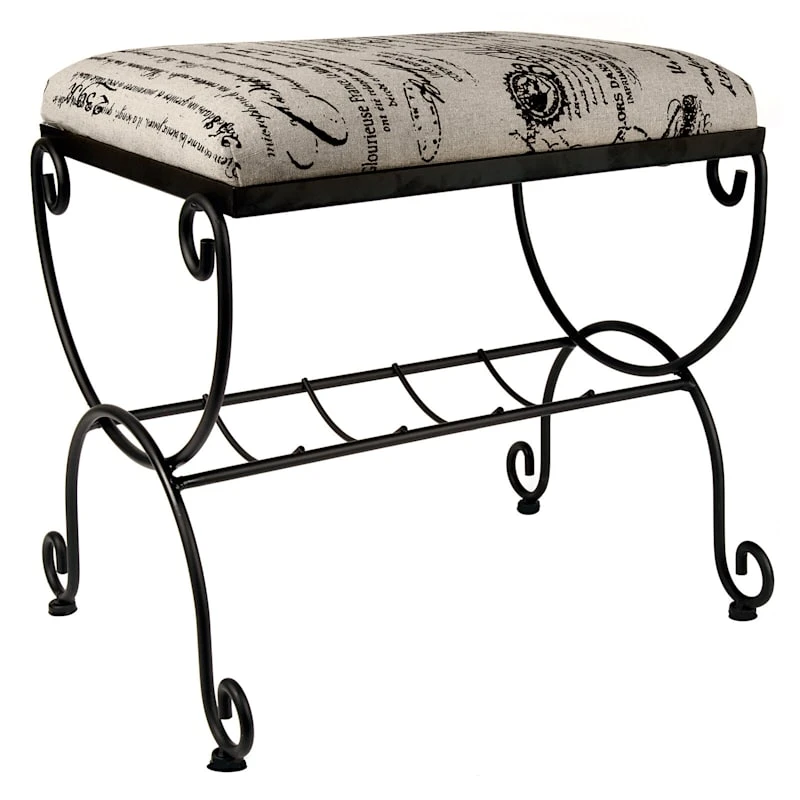 Vanity Bench French Script 4 Vanity Bench French Script - Image 2