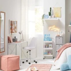 Vienna White Folding Desk, 35" -Accent Furniture Shop vienna white folding desk 35 2