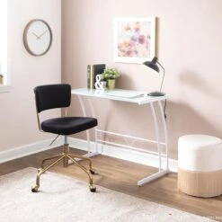 Viola Desk, White -Accent Furniture Shop viola desk white 7