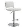 Warren Adjustable Barstool, White -Accent Furniture Shop warren adjustable barstool white