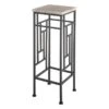 Wood Top Plant Stand With Metal Frame, Small -Accent Furniture Shop wood top plant stand with metal frame small