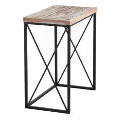 Wood Top With Black Cross Metal Table, Medium 11 Wood Top With Black Cross Metal Table, Medium -Accent Furniture Shop wood top with black cross metal table medium 3
