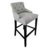 York Grey Upholstered Tufted Barstool 1 York Grey Upholstered Tufted Barstool -Accent Furniture Shop york grey upholstered tufted barstool