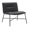 Zoey Faux Leather Accent Chair, Black -Accent Furniture Shop zoey faux leather accent chair black