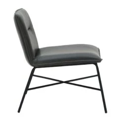 Zoey Faux Leather Accent Chair, Black 9 Zoey Faux Leather Accent Chair, Black -Accent Furniture Shop zoey faux leather accent chair black 2